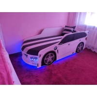 Кровать -машинка Premium BMW+матрас Viorina-Deko